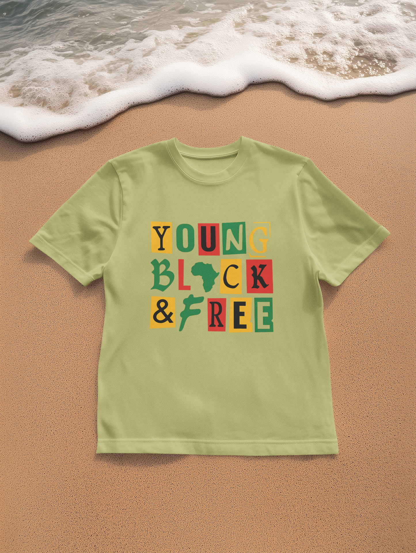 Young, Black & Free Unisex Tee | Empowerment Shirt | Graduation, Juneteenth, Affirmation Gift, Casual Wear, Statement Tee