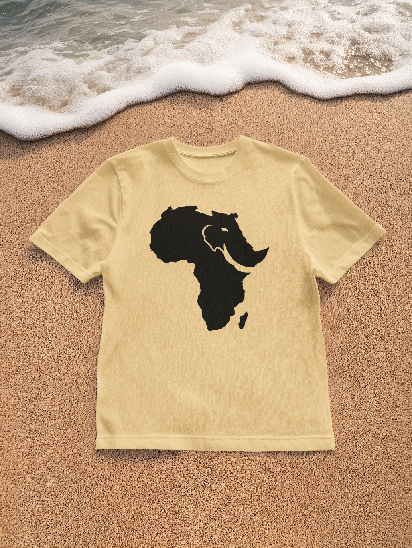 African Elephant Silhouette Unisex Heavy Cotton Tee, Graphic Tee, Nature Lover Shirt, Animal Conservation Gift, Eco-Friendly Fashion