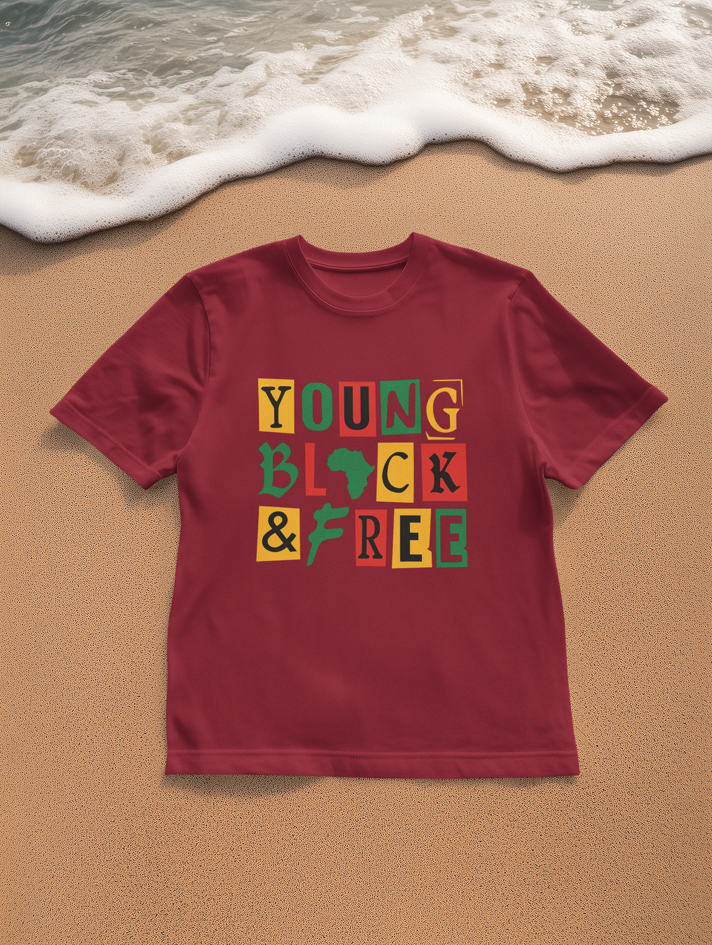 Young, Black & Free Unisex Tee | Empowerment Shirt | Graduation, Juneteenth, Affirmation Gift, Casual Wear, Statement Tee