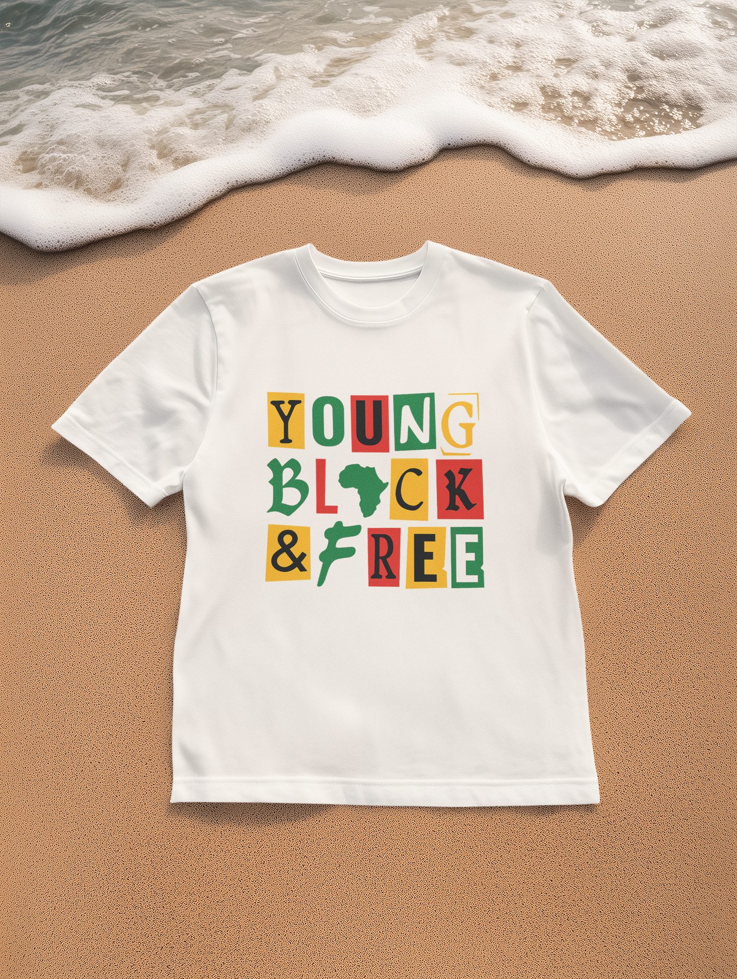 Young, Black & Free Unisex Tee | Empowerment Shirt | Graduation, Juneteenth, Affirmation Gift, Casual Wear, Statement Tee