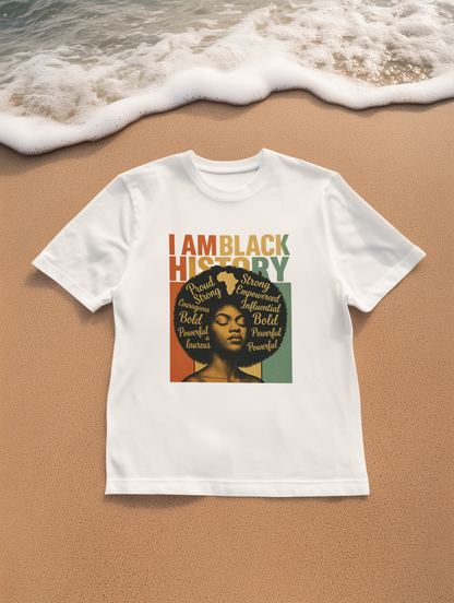 Bold Black History T-Shirt, Unisex Tee for Black History Month, Empowering Graphic Shirt, Statement T-Shirt, Gift for Activists