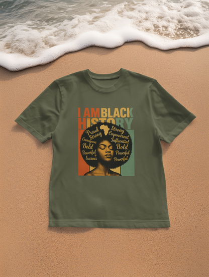 Bold Black History T-Shirt, Unisex Tee for Black History Month, Empowering Graphic Shirt, Statement T-Shirt, Gift for Activists