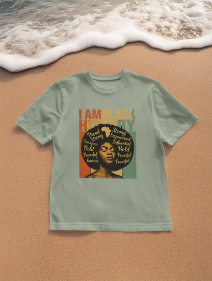 Bold Black History T-Shirt, Unisex Tee for Black History Month, Empowering Graphic Shirt, Statement T-Shirt, Gift for Activists