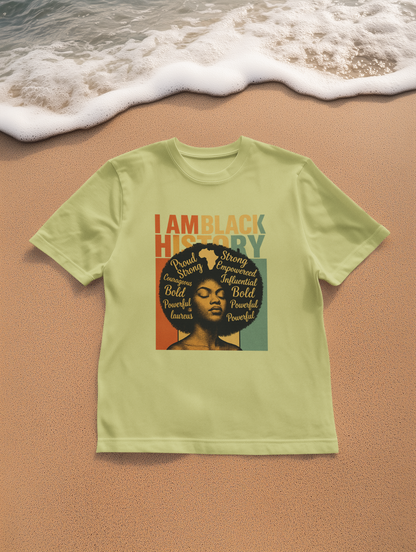Bold Black History T-Shirt, Unisex Tee for Black History Month, Empowering Graphic Shirt, Statement T-Shirt, Gift for Activists