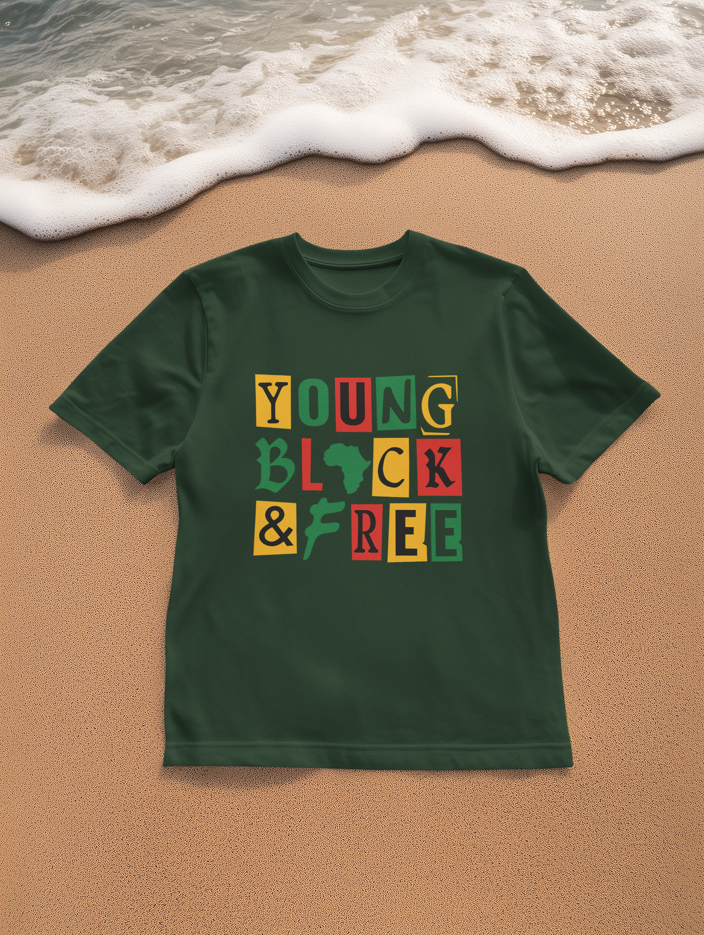 Young, Black & Free Unisex Tee | Empowerment Shirt | Graduation, Juneteenth, Affirmation Gift, Casual Wear, Statement Tee