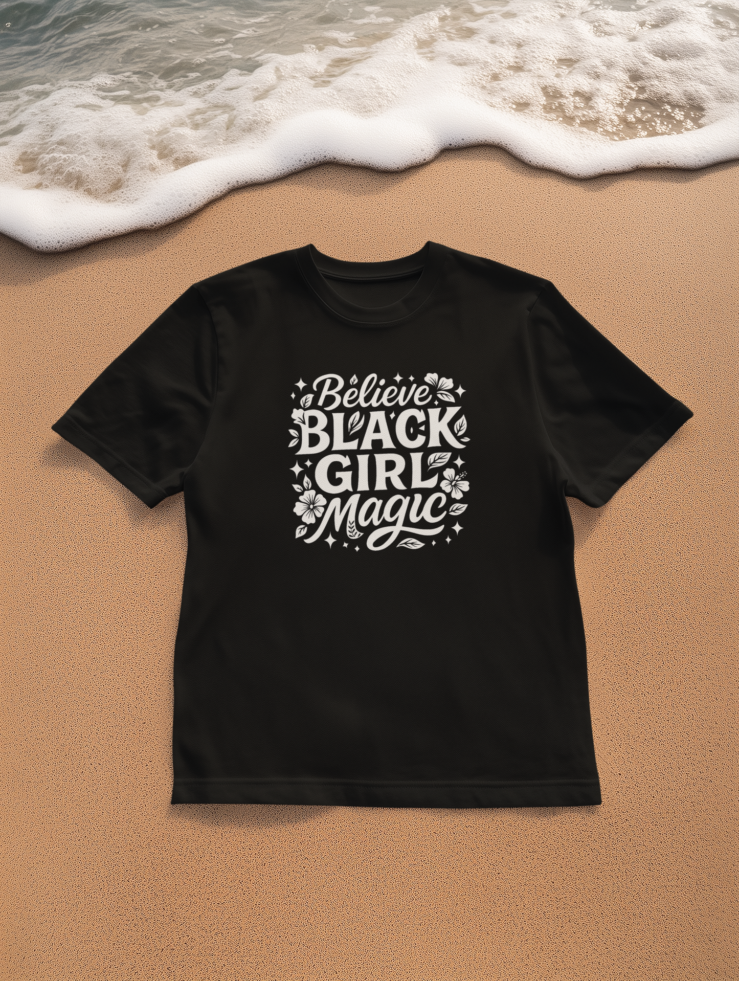 Unisex 'Believe in Black Girl Magic' Garment-Dyed T-Shirt, Empowerment Tee, Gift for Sisters, Moms, Black History Month